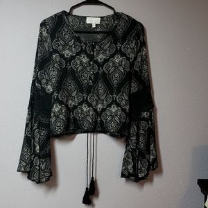 Kendall + Kylie black crop top